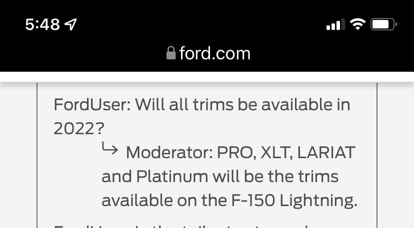 Ford F-150 Lightning 2022 Lightning Battery Capacity = 98 kWh Standard Range and 131 kWh Extended Range + Trims Comparison Chart 0353F01D-DC07-405D-8324-FEDEF63F0C16