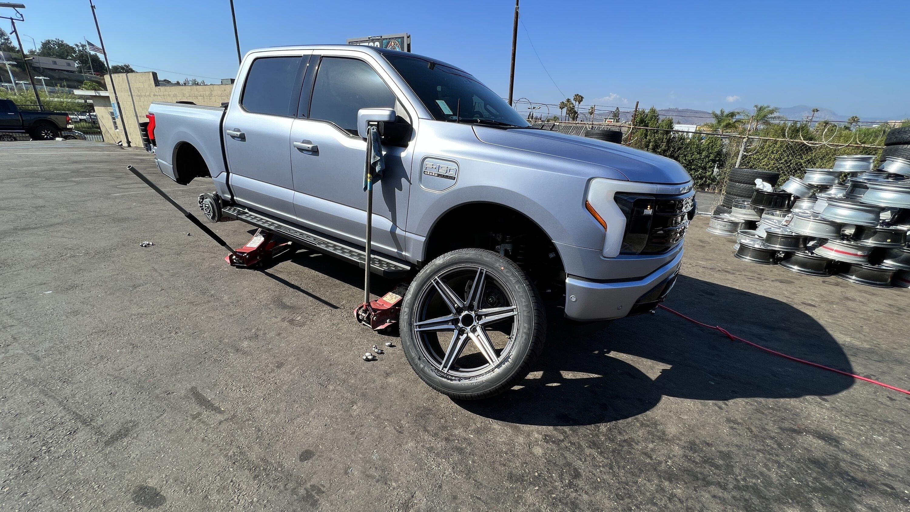 Ford F-150 Lightning Iced Blue Silver Lightning Build. Mods: PPF matte finish, Line-X, gloss black painted grille, black wrapped roof, wheels 09FE4E8F-8D94-4637-8A8A-C0C9A23C344D