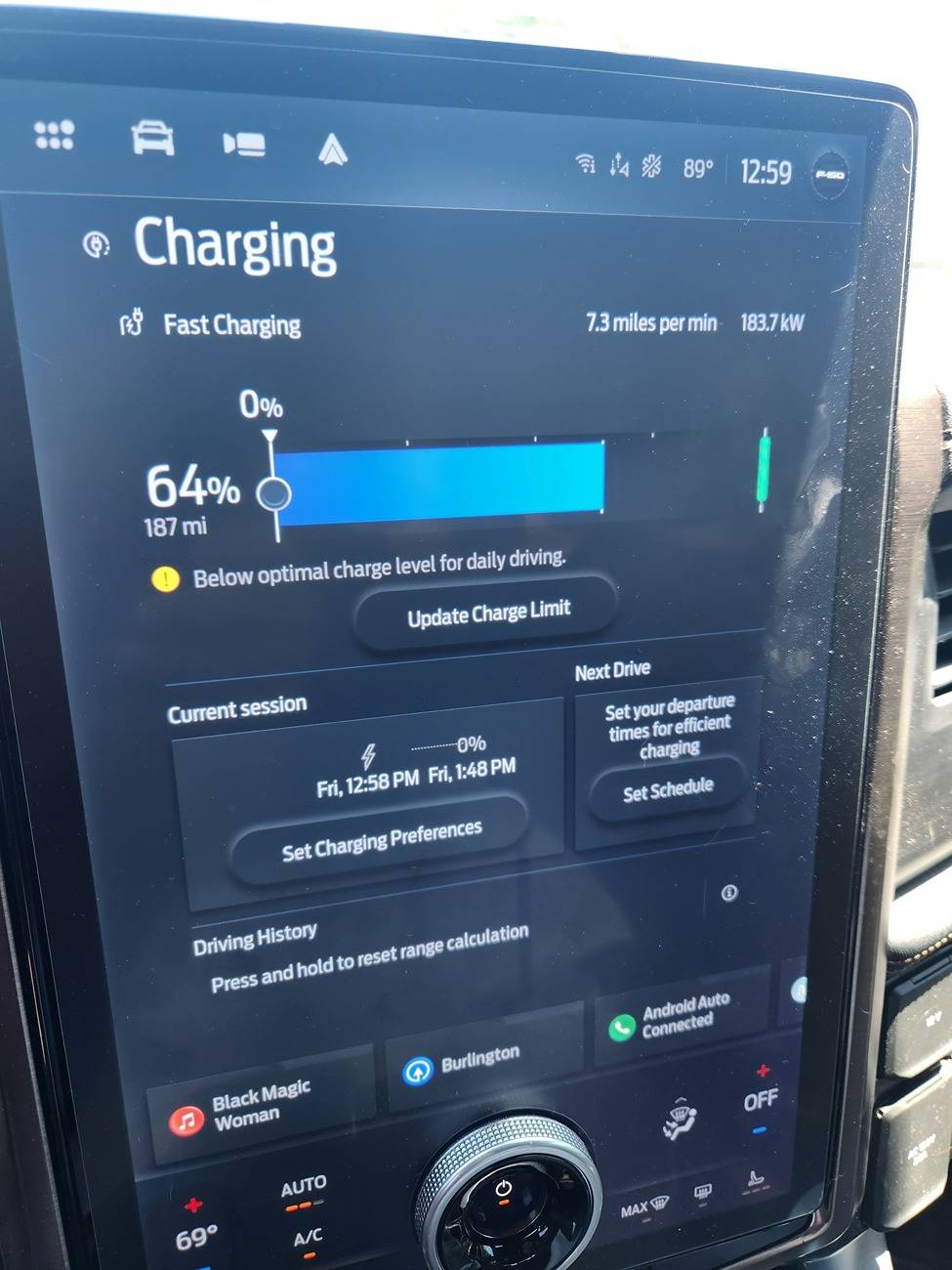 Ford F-150 Lightning Add Charge enhanced charge settings 1000010465