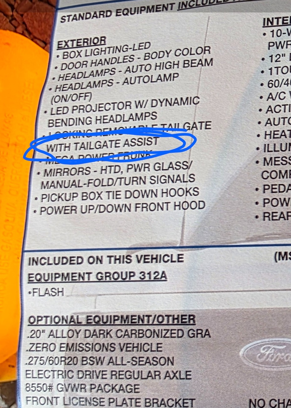 Ford F-150 Lightning What exactly is tailgate assist? 1000015164