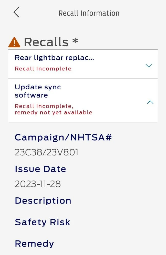 Recall 23C38 Update Sync Software Ford Lightning Forum For F150