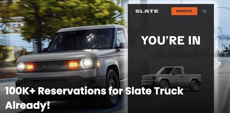 Ford F-150 Lightning SLATE Truck Debuts as a Pickup convertible-to SUV. Priced Under $20K With Incentive 100kreservationsslatetruck-jpg-