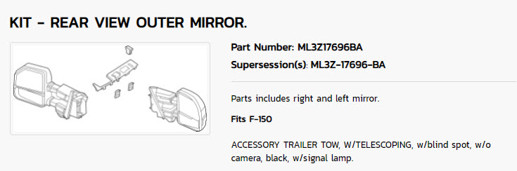 Ford F-150 Lightning ML3Z17696BA Trailer Tow Mirrors w/BLIS but w/o Cameras have puddle and spot lights? 12-28-2021 11-37-09 AM