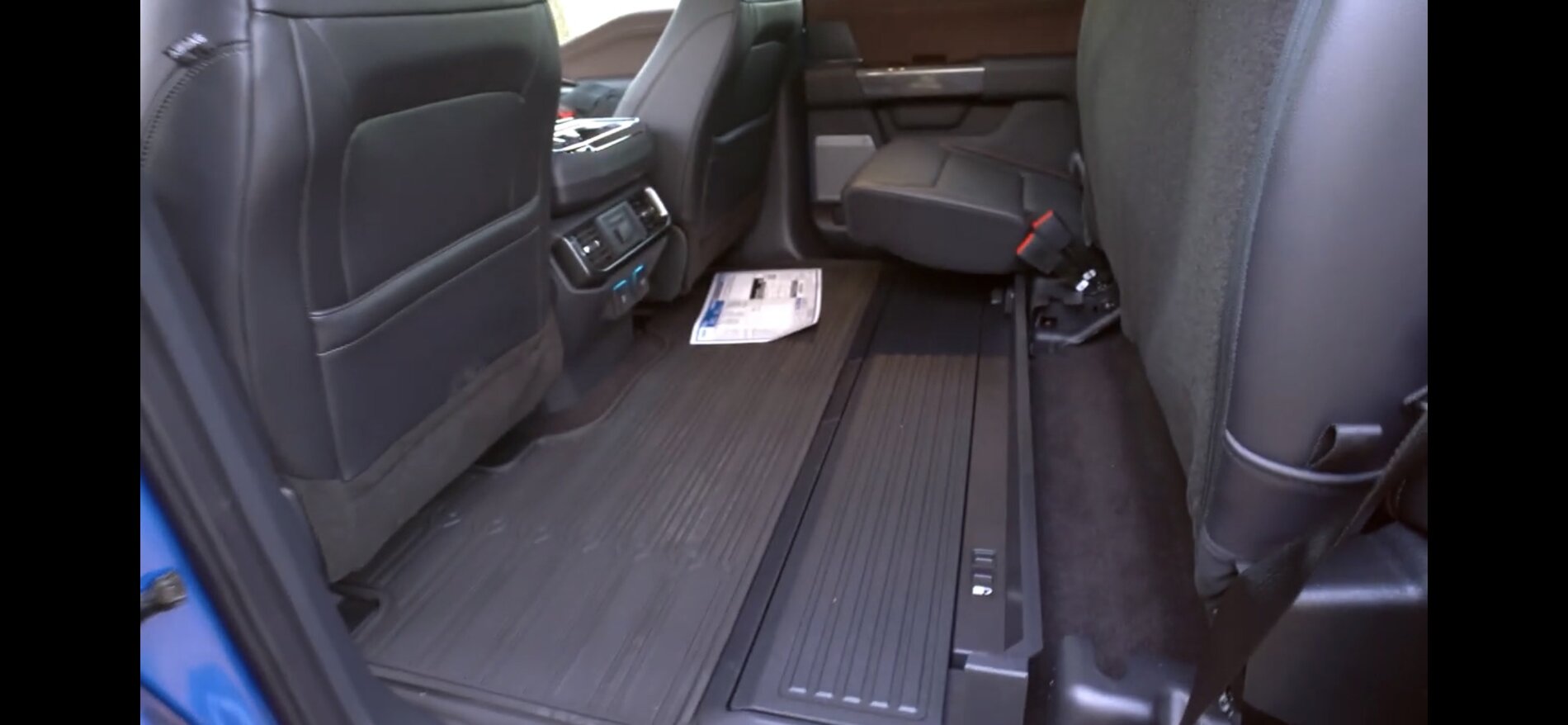 Ford F-150 Lightning Ford Tray style Floor Mats with the foldable lockable storage 1611468582846