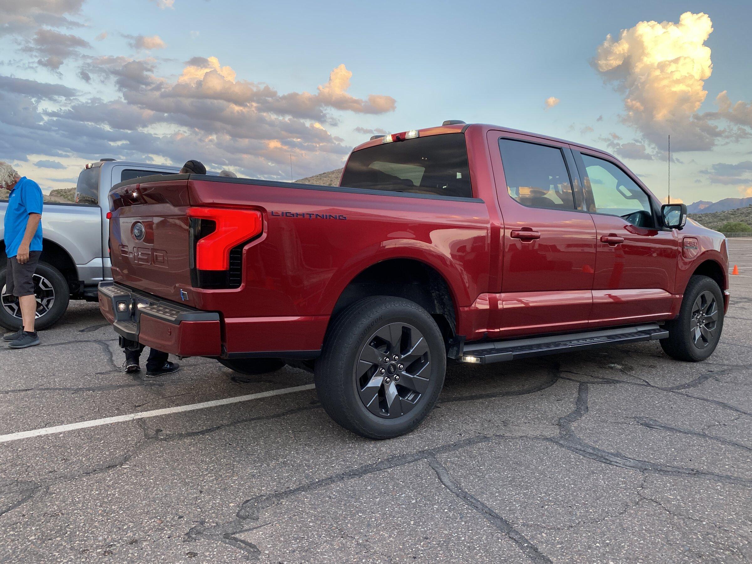 Ford F-150 Lightning Lightning Lariat in Atlas Blue Being Exhibited at World of Concrete Show in Las Vegas 162D3072-0BA9-4430-9800-072A5272EEF8