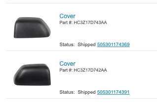 Ford F-150 Lightning Chrome skull caps replacing with black textured, it's a no go 1636125336583