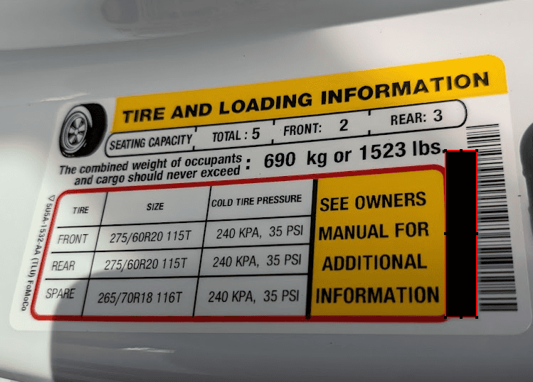 Ford F-150 Lightning 2021 F-150 Payload Stickers 1640083560902