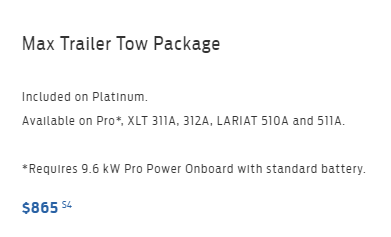 Ford F-150 Lightning Max tow package on Lightning - how much can I tow without it? 1641574969336