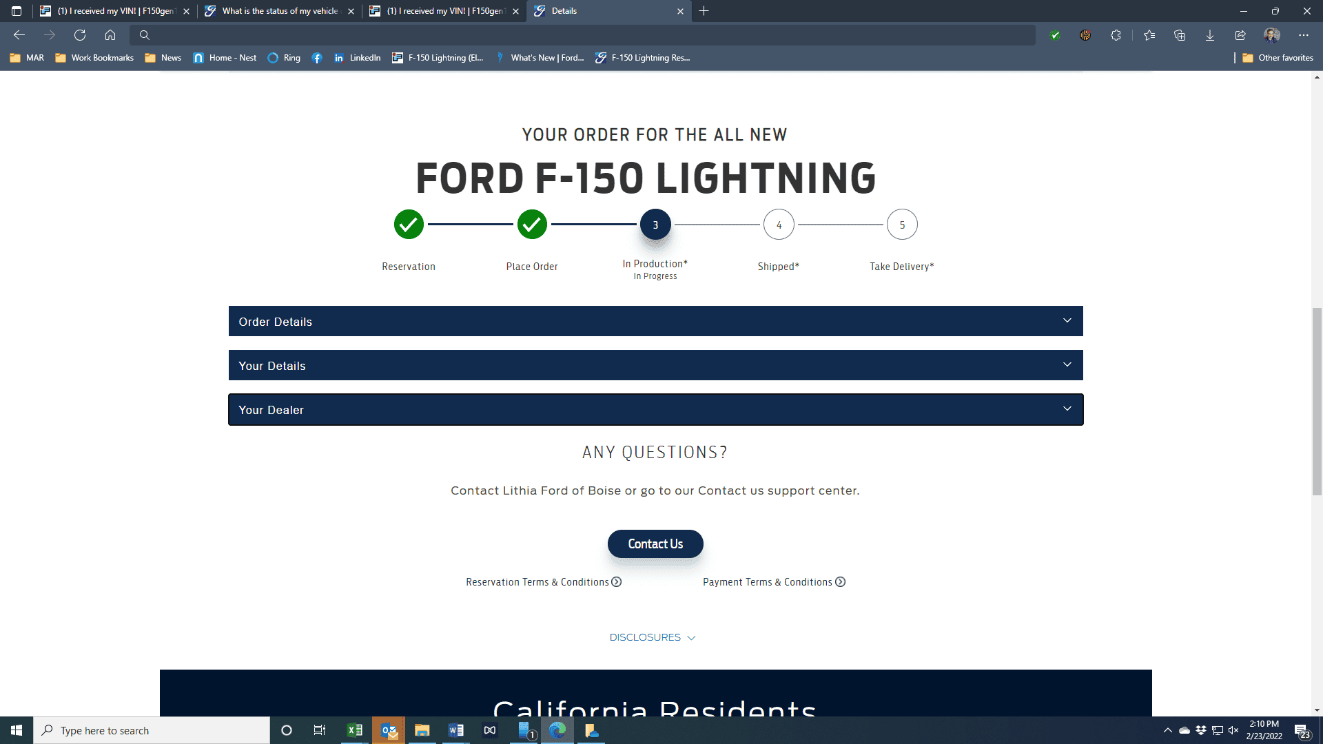 Ford F-150 Lightning I received my VIN for Wave 1 Lightning! 1645650662084