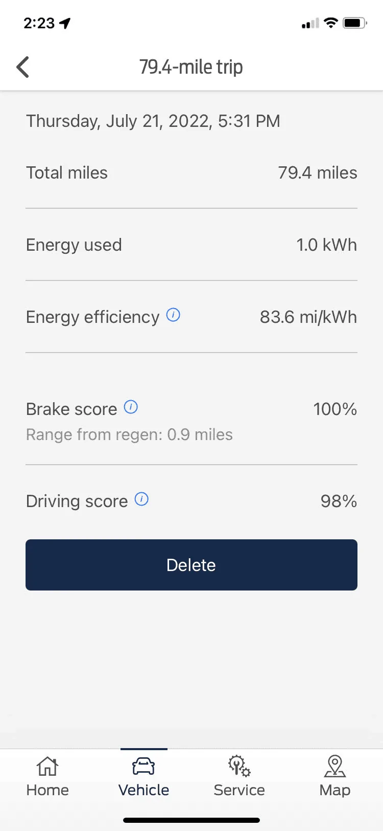 Ford F-150 Lightning Driving aid question: Why is my range different than the actual miles travelled ? 1658863467510