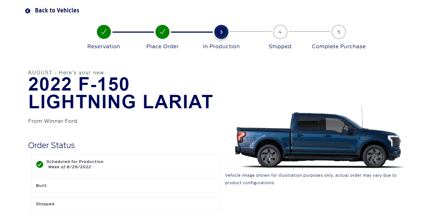 Ford F-150 Lightning Order page update? Removed production date? 1659531381504