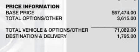 Ford F-150 Lightning Pricing Summary does not Match Window Sticker 1659640580854