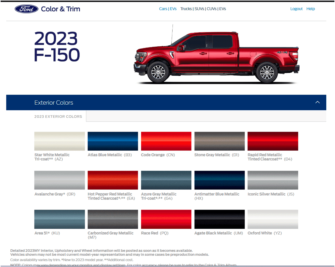 Ford F-150 Lightning What is up with the color options on the Lightning? 1660161319683