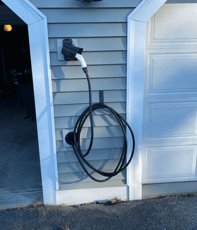 FCSP Mounted Indoors with Cord Under Garage Door Ford Lightning
