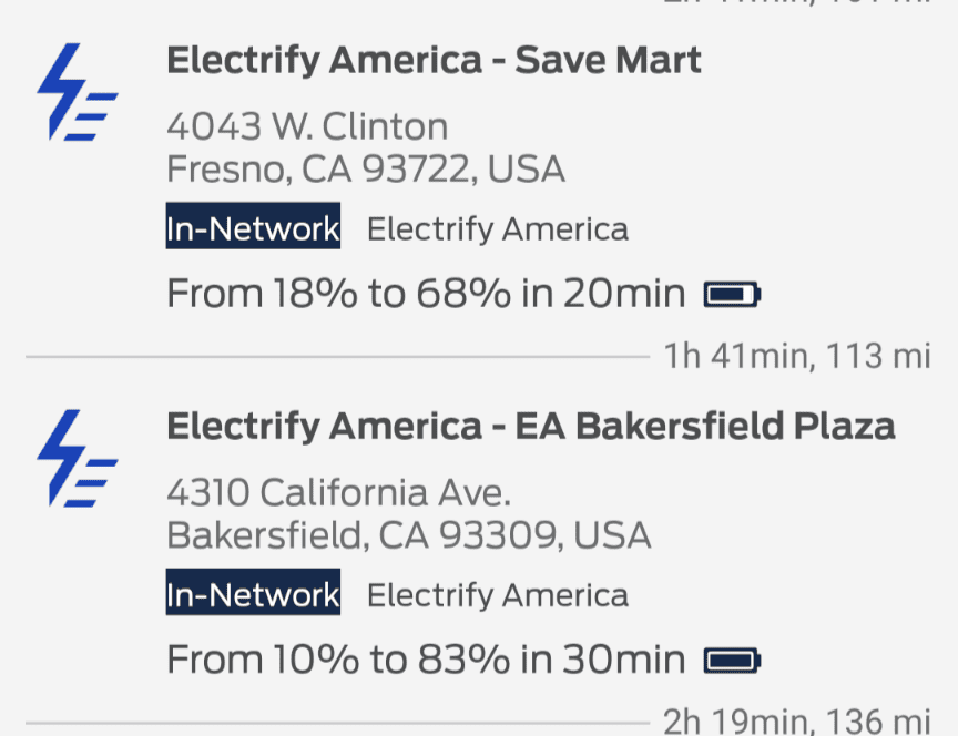 Ford F-150 Lightning FordPass Trip Planner - Charging Time / Speed Wrong 1661182732472