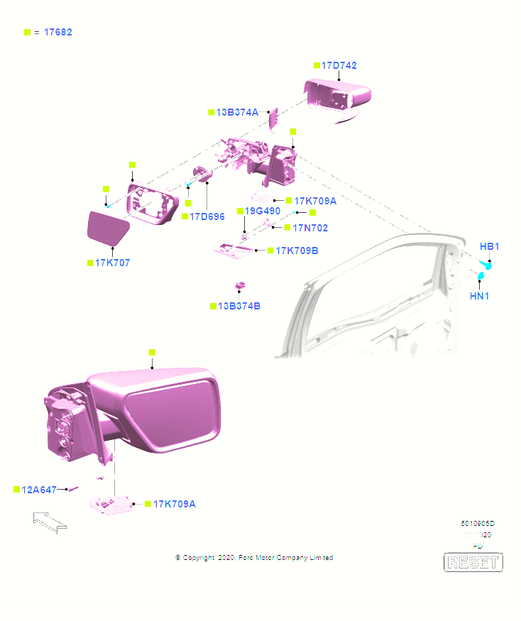 Ford F-150 Lightning Sad Day Broken Mirror.  OEM mirror replacement =  $1,200! Less expensive options?? 1664638213197