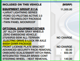 Ford F-150 Lightning 2023 Lightning with 20" wheels now only shipping with All-Terrain tires (at no cost) 1668727655017