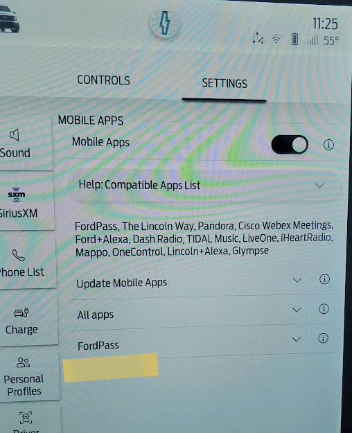 Ford F-150 Lightning FordPass on Sync 4a Screen 1670352793228