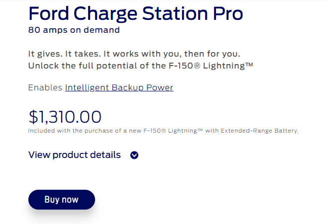 Ford F-150 Lightning 2023 Charger or no charger? 1683599337852