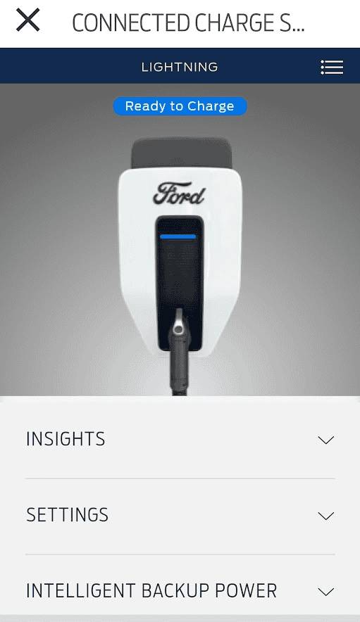 Ford F-150 Lightning Charge % change on app 1691327553289