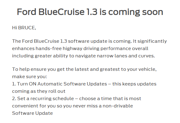 Ford F-150 Lightning BlueCruise 1.3 announced, coming to Lightning by end of the year 1692819919141