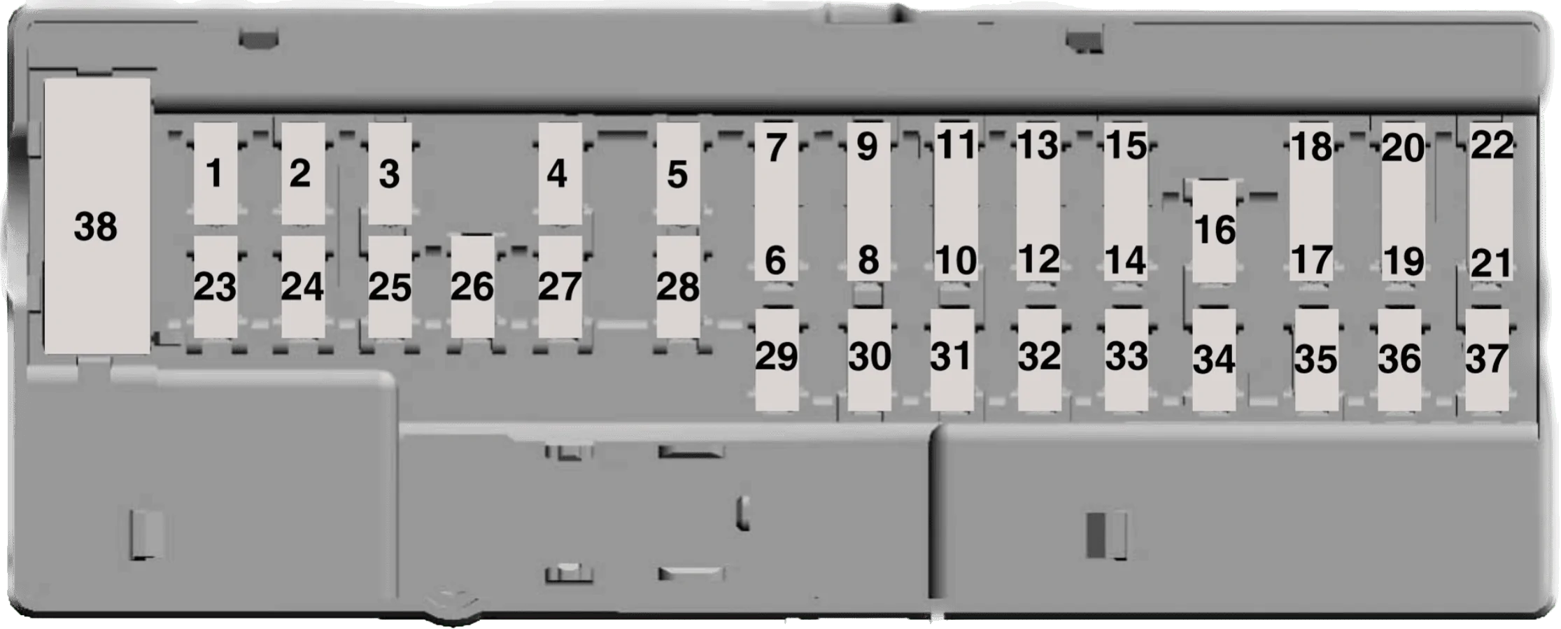 Interior (Body Control Module ) Fuse Box Are any Micro2 fuses
