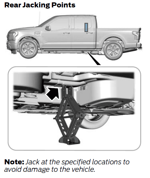Ford F-150 Lightning How can I use jack stands when the jack is in the only jacking point under truck? 1694386360741