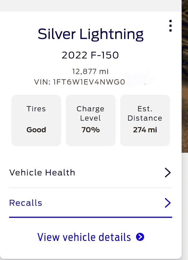 Ford F-150 Lightning FordPass and Ford website appear to use different data source 1696086361543