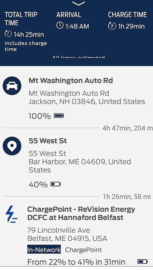 Ford F-150 Lightning Help with charging around in Bar Hourbor? 1696347396926