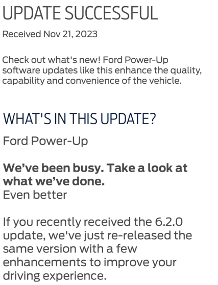 Ford F-150 Lightning Priority Update: 23-PU1103-NAT-VCE (re-release of 6.2.0) 1700789558091