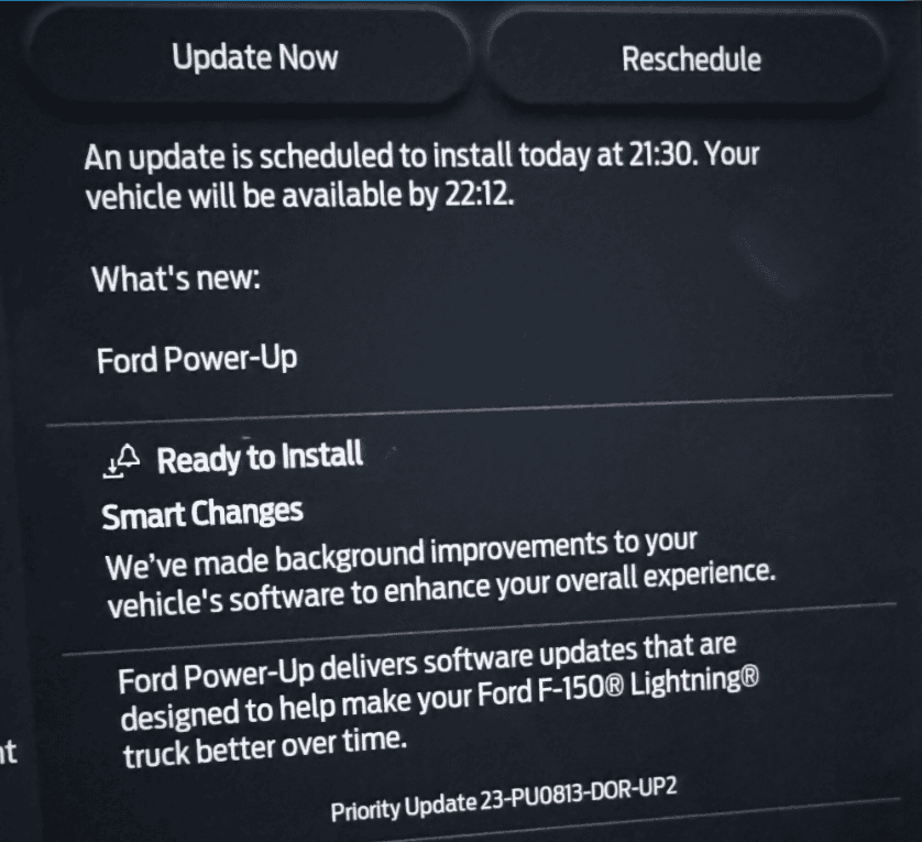 Ford F-150 Lightning Priority Update: 23-PU0813-DOR-UP2 1701313867585