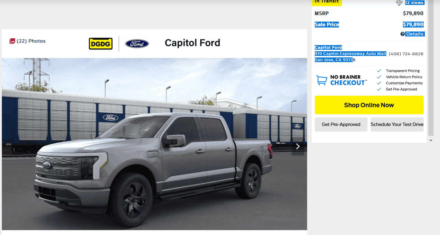 Ford F-150 Lightning Lariat $7500 Retail Incentive, Is it gone? 1701906288771