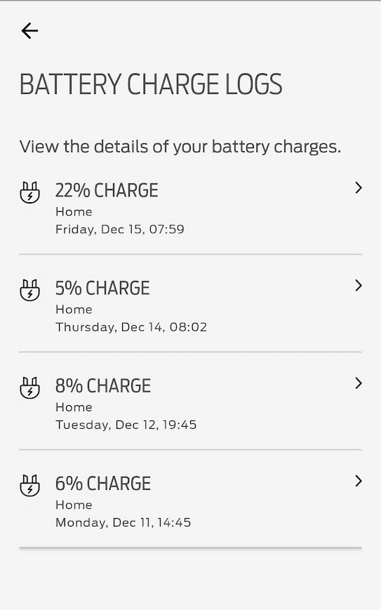 Ford F-150 Lightning FordPass (Android) - Empty Charge logs? 1702692092228