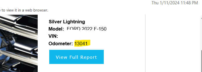 Ford F-150 Lightning Mileage in truck doesn't match website 1706561318731