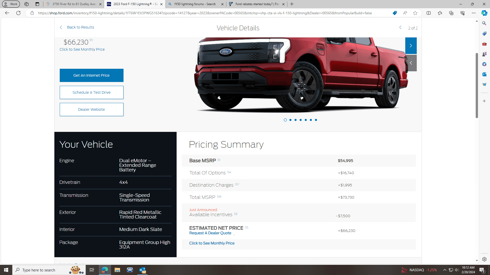 Ford F-150 Lightning Ford rebates started today? 1708441967865