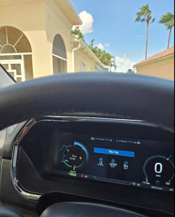 Ford F-150 Lightning Pushed charge too close on road trip 1742232250894-8a