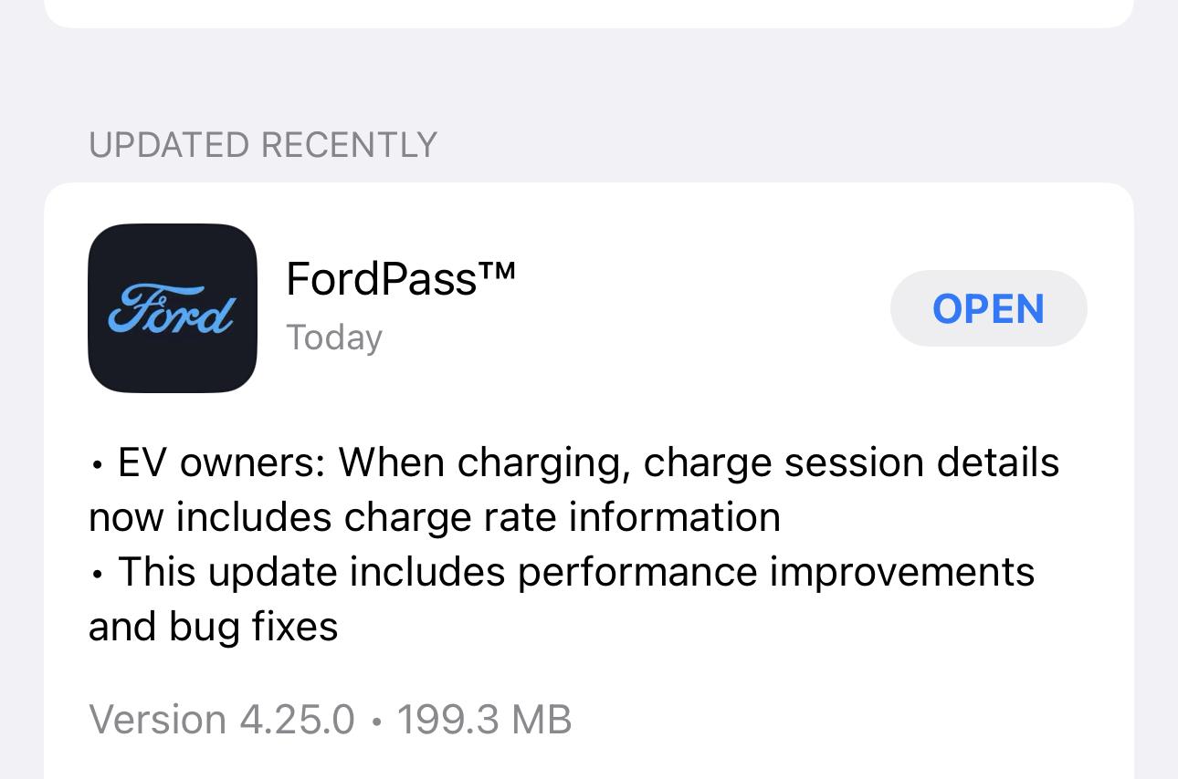 Ford F-150 Lightning FordPass App 4.25.0 released w/ Charge Rate Indicator! 174D5BEC-F3F6-497D-B62B-8DACD0052103