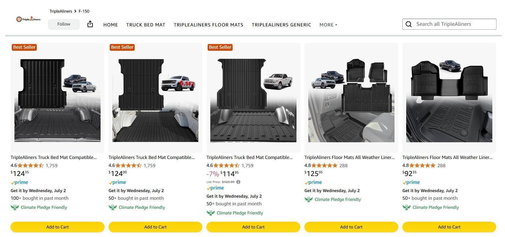 Ford F-150 Lightning TripleAliners All Weather Mats 15% OFF 🔥 1751781695898-7e