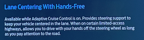 Ford F-150 Lightning Lane Keeping (or Lane Centering) automatically engages with Cruise Control? 1754166587865-4e