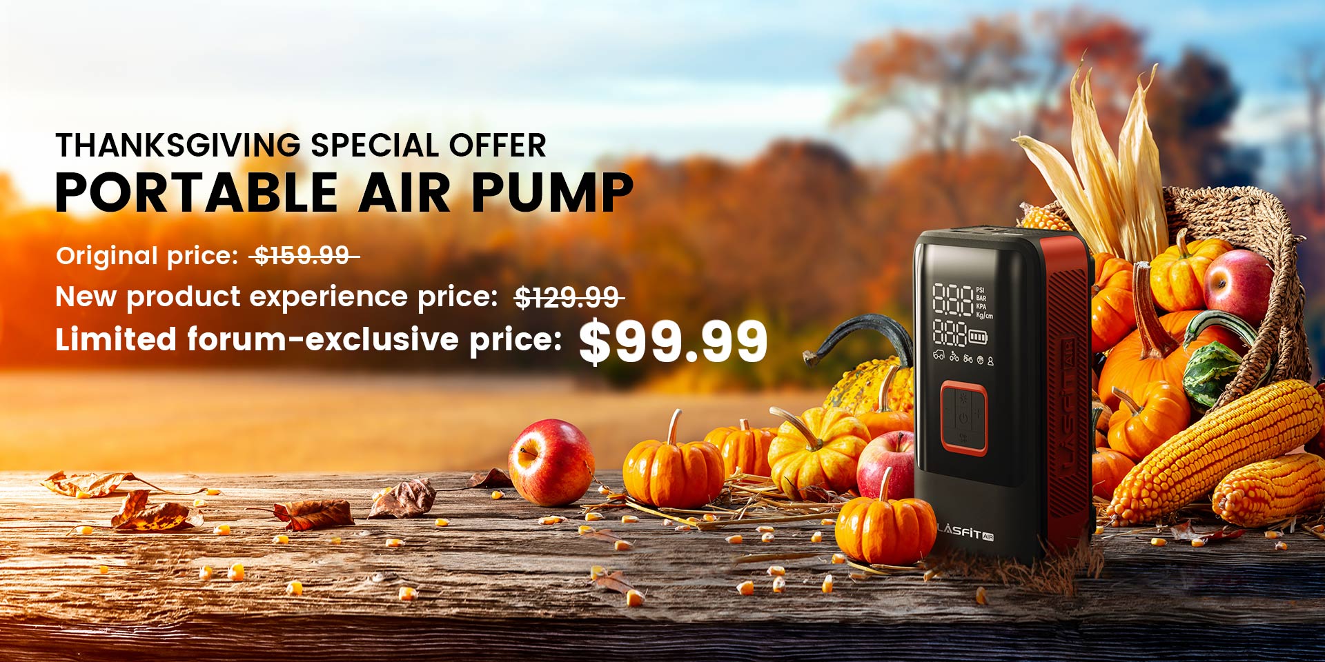 Ford F-150 Lightning 🎉 Thanksgiving Special Offer! Get $30 Off on Lasfit New Portable Air Pump! 10 Spots Limited! 1920x960