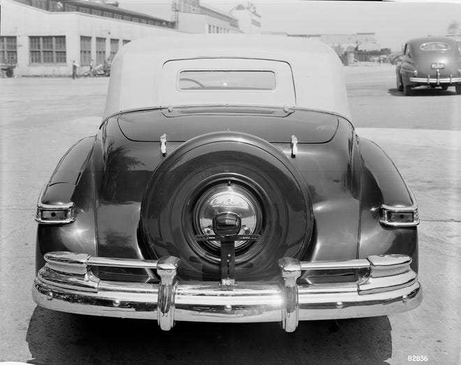 Ford F-150 Lightning Ford F-150 Lightning Will Be 1st All-Electric Pickup Truck To Offer Full-Size Spare Tire 1da-1946_Lincoln_Continental_rear_view_neg_82836-1