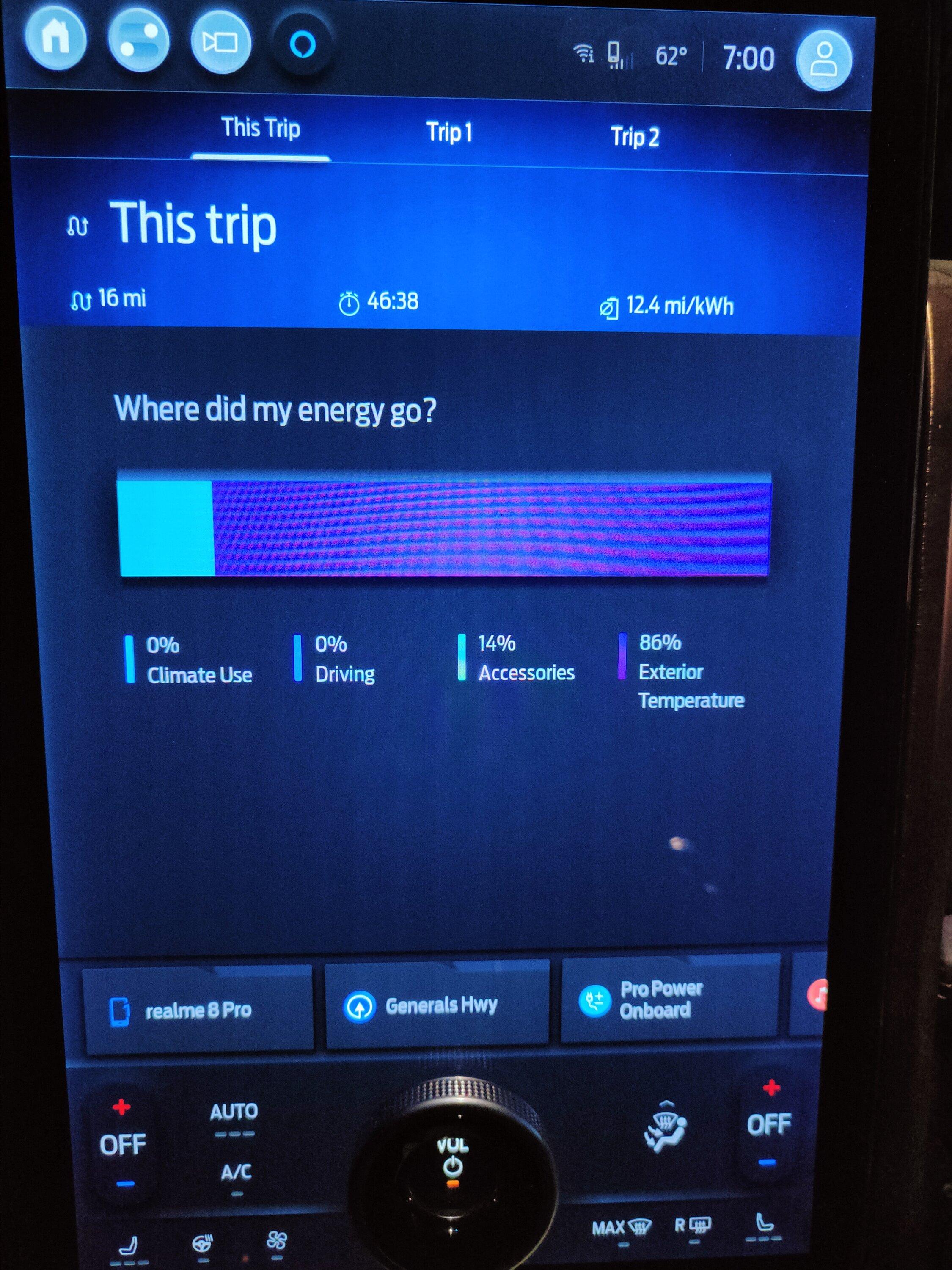 Ford F-150 Lightning Trip meter failing to factor in regen energy 2 - after 16-mile downhill