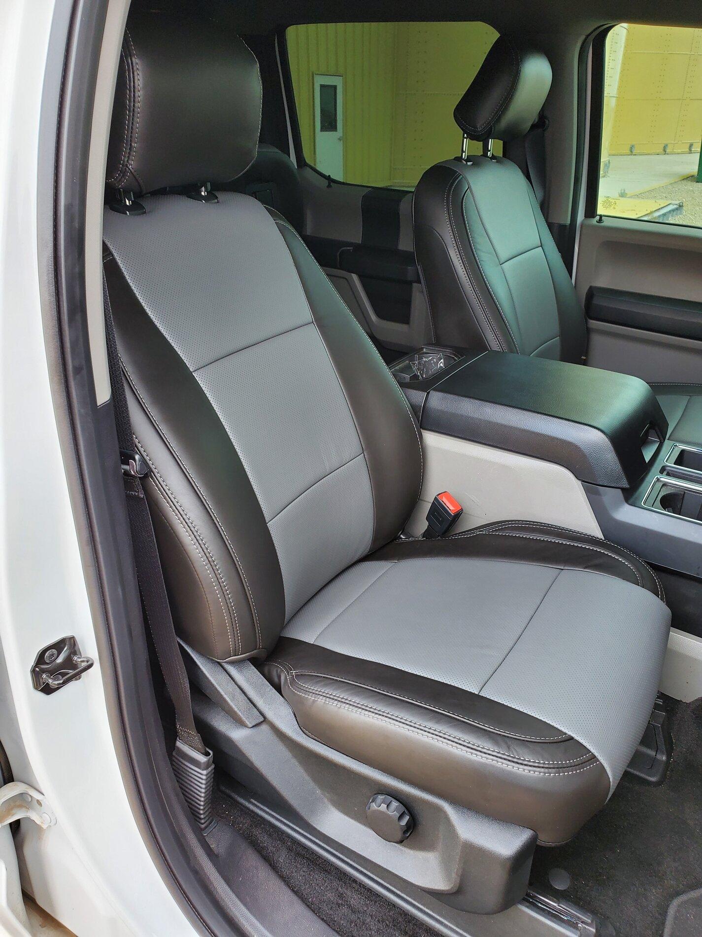 Ford F-150 Lightning Katzkin seat covers (Black & Red) in my 2021 F-150 XLT 20190921_121554