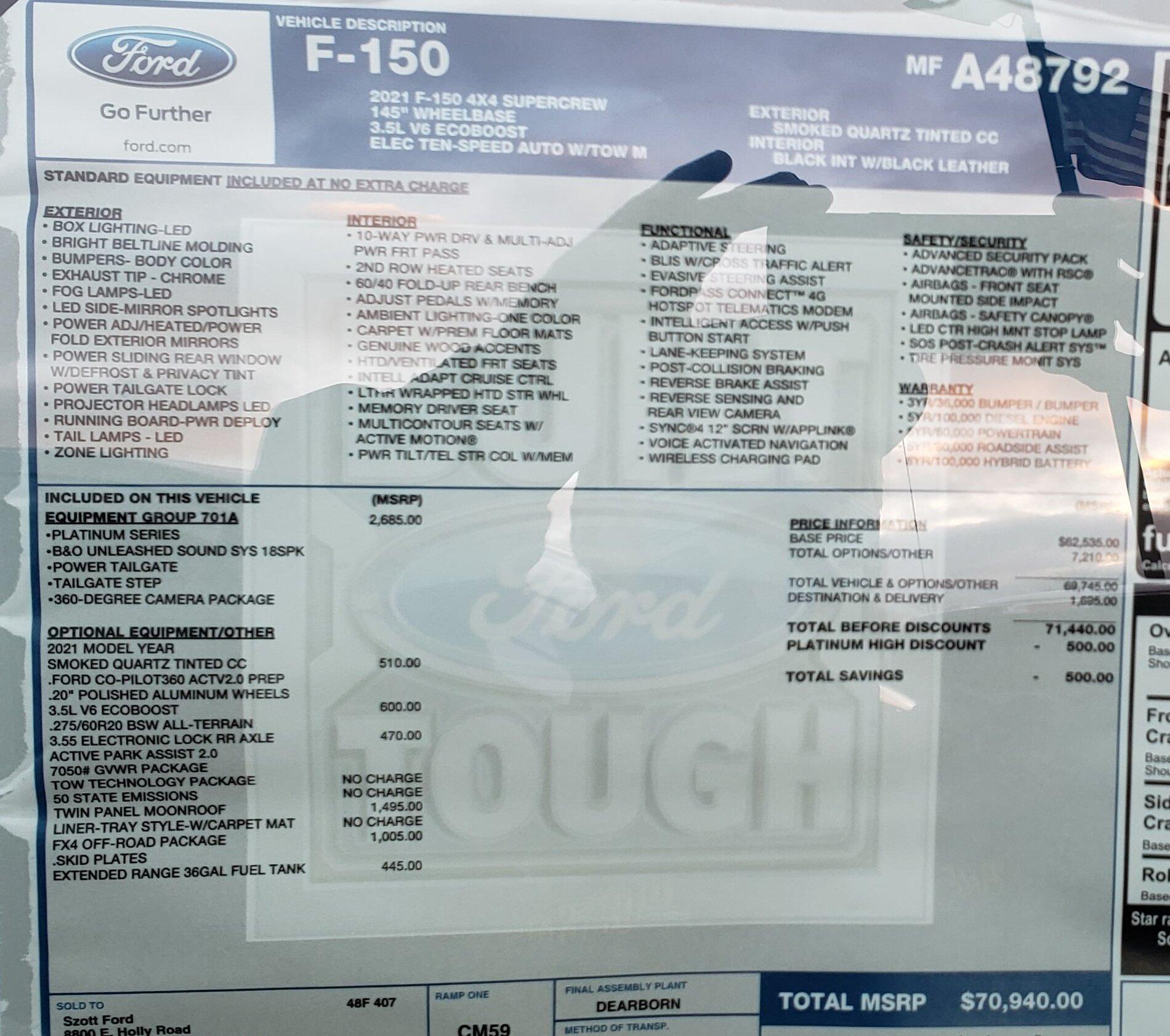 Ford F-150 Lightning 2021 F-150 Payload Stickers 2021-01-08 17.06.10