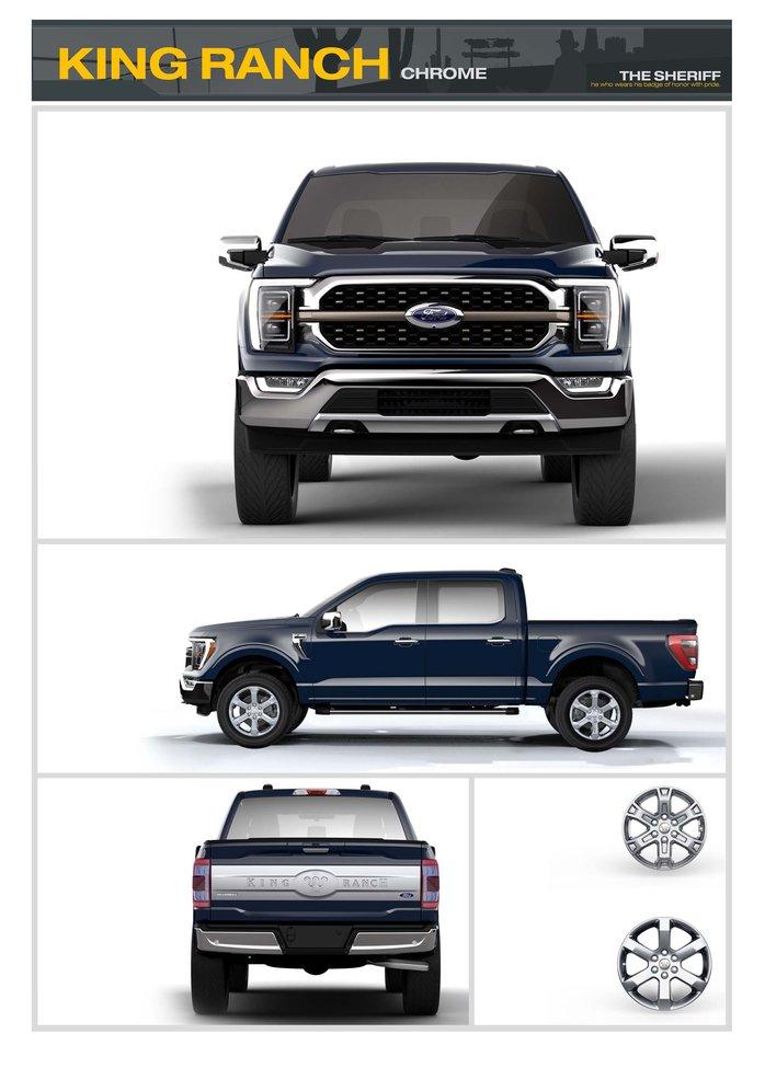 Ford F-150 Lightning Factory Wheels Comparison - 2021 F-150 (XL, STX, XLT, Lariat, King Ranch, Platinum, Limited) 2021-F150-King-Ranch-Chrome-Wheels