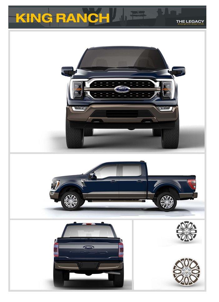 Ford F-150 Lightning Factory Wheels Comparison - 2021 F-150 (XL, STX, XLT, Lariat, King Ranch, Platinum, Limited) 2021-F150-King-Ranch-Wheels