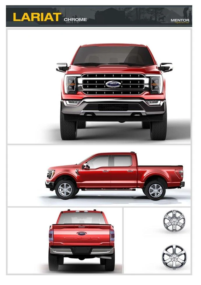 Ford F-150 Lightning Factory Wheels Comparison - 2021 F-150 (XL, STX, XLT, Lariat, King Ranch, Platinum, Limited) 2021-F150-Lariat-Chrome-Wheels
