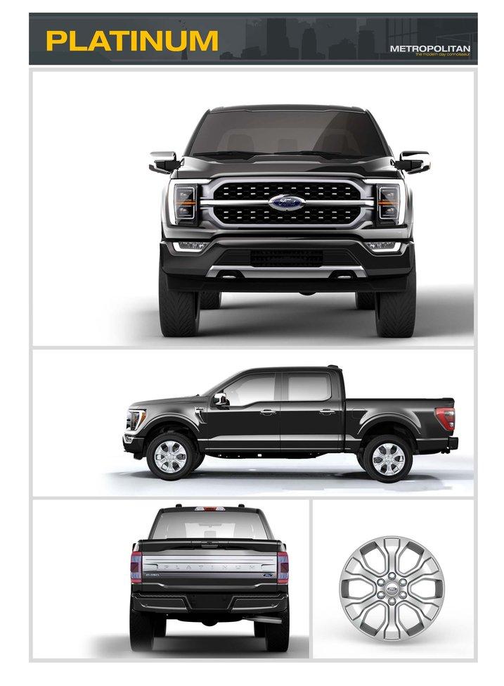 Ford F-150 Lightning Factory Wheels Comparison - 2021 F-150 (XL, STX, XLT, Lariat, King Ranch, Platinum, Limited) 2021-F150-Platinum-Wheels