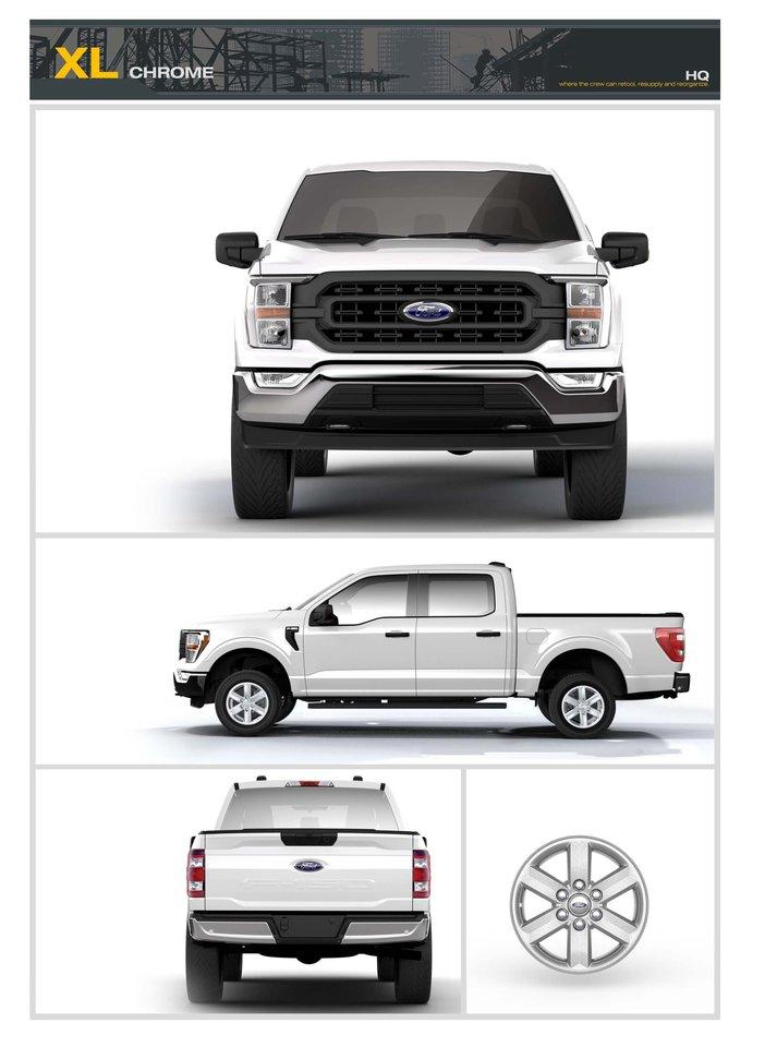 Ford F-150 Lightning Factory Wheels Comparison - 2021 F-150 (XL, STX, XLT, Lariat, King Ranch, Platinum, Limited) 2021-F150-XL-Chrome-Wheels