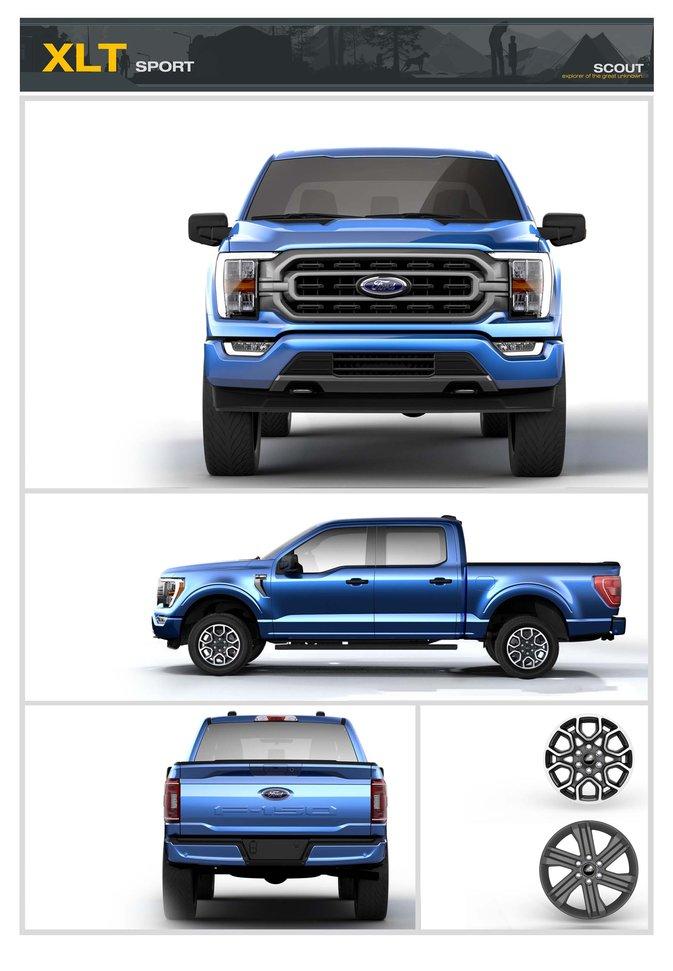 Ford F-150 Lightning Factory Wheels Comparison - 2021 F-150 (XL, STX, XLT, Lariat, King Ranch, Platinum, Limited) 2021-F150-XLT-Sport-Wheels